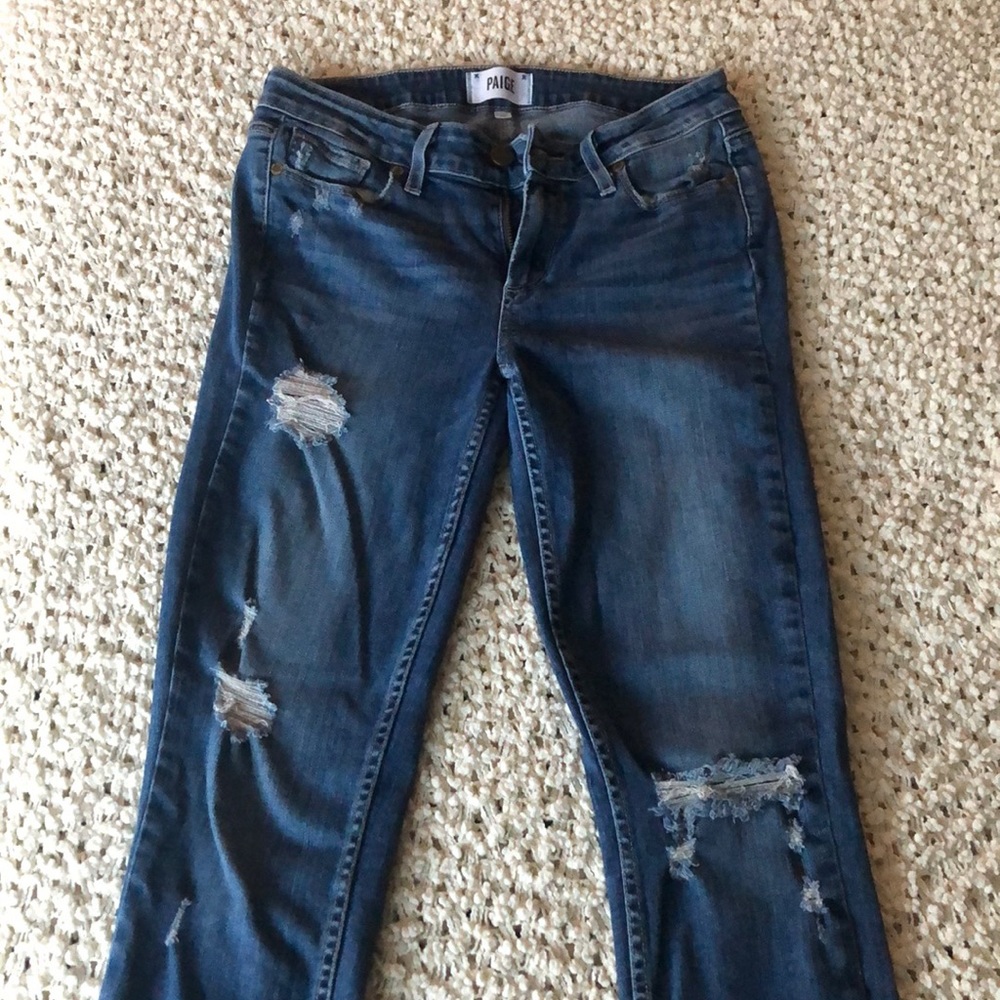 Paige distressed Verdugo ultra skinny jeans